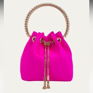 Jimmy Choo Bon Bon Satin with Crystal Handle